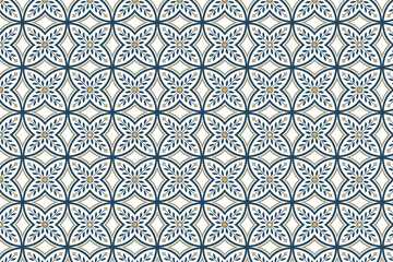 Seamless Islamic Art Tile Pattern in Moroccan Style