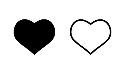 Love icon logo design. Heart sign and symbol. Like icon vector.