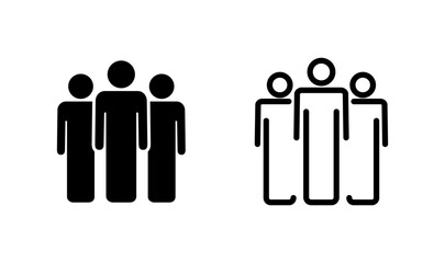 people icon logo design. person sign and symbol. User Icon vector