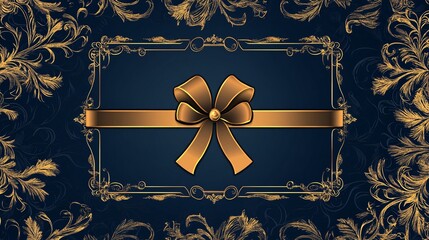 Luxurious Gift Certificate Template with Golden Design and Elegant Patterns for Special Occasions and Rewards