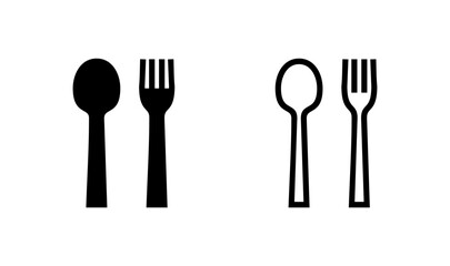 spoon and fork icon logo design. spoon, fork and knife icon vector. restaurant sign and symbol