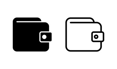 Wallet icon logo design. wallet sign and symbol