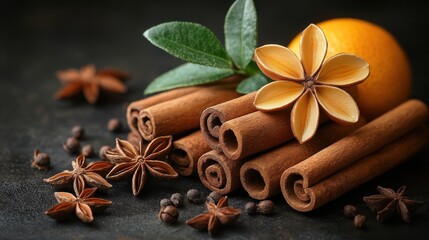 cinnamon sticks and star anise