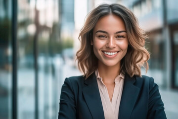 Fototapeta premium young busisnesswoman smiling