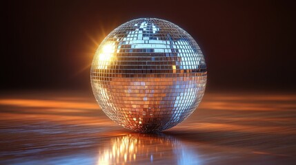 Obraz premium classic disco ball isolated on transparent background