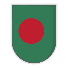Bangladesh national flag Shield Badge