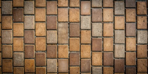 A Textured Background of Brown and Beige Rectangular Tiles with Subtle Variations in Shade and Tone