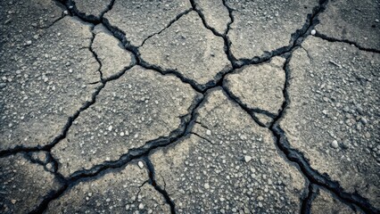 Fototapeta premium Arid Land Texture Deep Cracks in Dry, Parched Earth