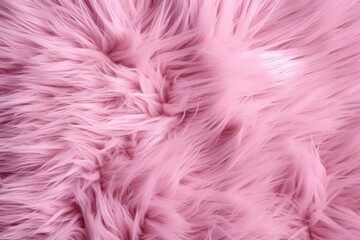 Fototapeta premium Close-up Top View of Soft Pink Fur Texture with Fluffy and Smooth Appearance, Ideal for Backgrounds and Design Elements