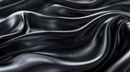 Obraz premium Abstract Black Silk Fabric with Subtle Sparkle