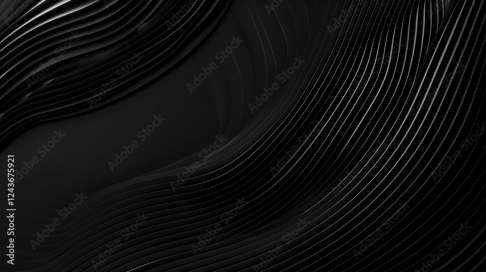 Aufkleber abstract black wave background with subtle sparkle