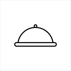 Platter icon. Vector illustration for web design. Restaurant sign. Waiter symbol vector illustration on white background.