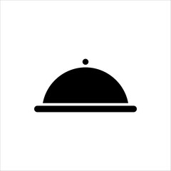 Platter icon. Vector illustration for web design. Restaurant sign. Waiter symbol vector illustration on white background.