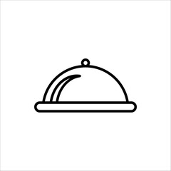 Fototapeta premium Platter icon. Vector illustration for web design. Restaurant sign. Waiter symbol vector illustration on white background.