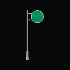 simple vector empty green road sign