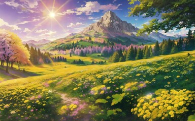 spring in the mountains