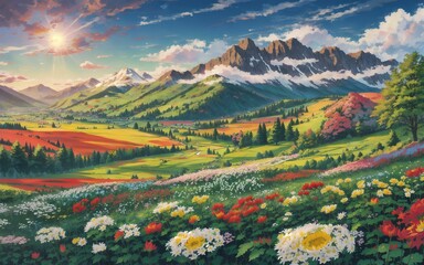 mountain landscape in the alps