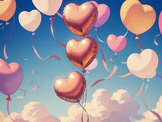 colorful balloons in the sky