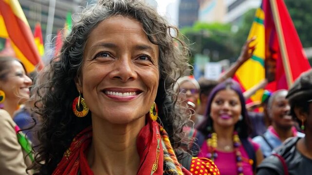 Feminism and activism unite in a vibrant demonstration