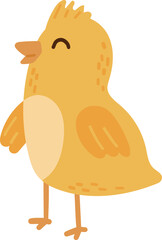Easter chicken isolated vector, cute chicken cartoon
