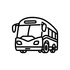 tourist bus icon vector, line style icon