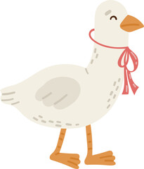 Easter duck isolated vector, cute duck cartoon