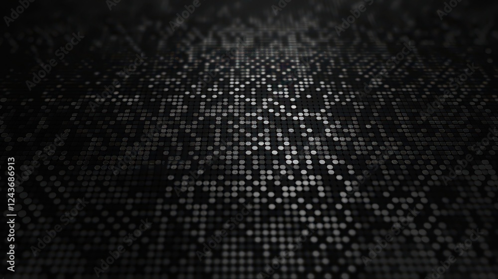 Poster abstract dark gray digital data background