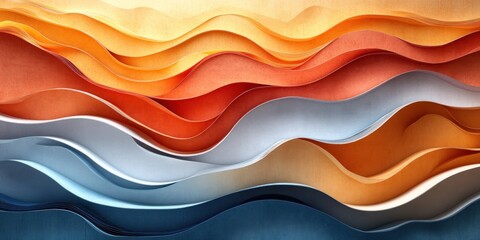 Abstract Wave Layers: A Symphony of Color and Texture