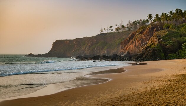 Sunset Over the Arambol Beach Cliffs