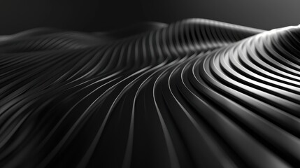 Abstract Dark Metallic Waves Background