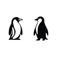 Naklejka premium Penguin silhouette