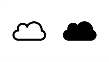 cloud icon set, on white background.