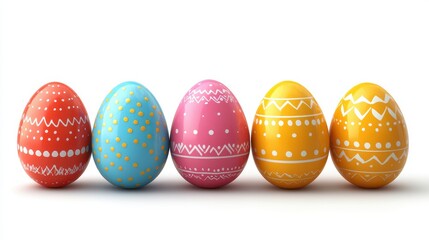 Obraz premium easter eggs isolated on transparent background