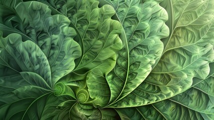 Obraz premium A calming green abstract background with gentle gradients and foliage-like patterns. stock photo --ar 16:9 --style raw --v 6 Job ID: 93f2c5e2-215a-472e-9a58-c34909d5343e