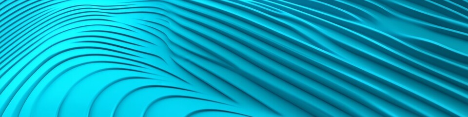 Fototapeta premium Seamless Baby Blue, 3D Low Profile Style, Delicate, Gentle, Light Wave Texture Pattern Background