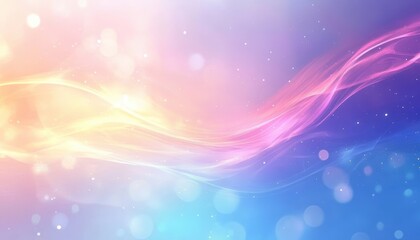 Abstract Pastel Wave Background with Soft Light and Bokeh
