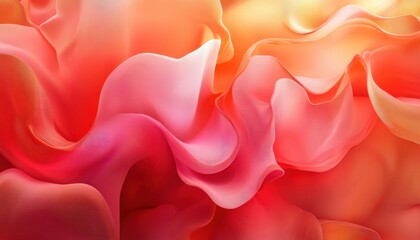 Abstract Pink Orange Red Flowing Wave Background Texture