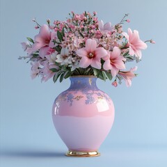 A luxurious bouquet of pastel flowers arranged in a stylish pink gift box. Ideal for gifting, celebrations, and floral arrangements.