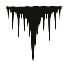 silhouette vector of frozen icicle