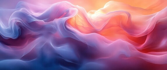 Obraz premium Futuristic Abstract Background with Flowing Curves in Soft Pastel Colors