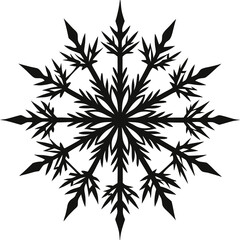 silhouette vector of frost pattern