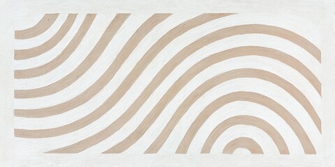 Abstract Brown And White Wave Pattern On Texture Surface, Modern Design Element For Interiors