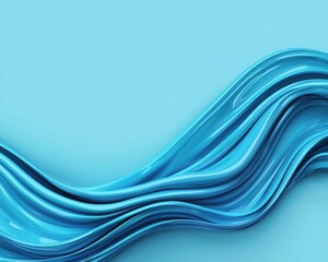 Obraz premium Simple fluid motion of hydro energy in a perfectly curved wave