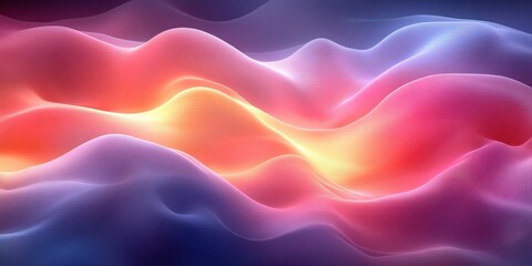 Obraz premium Abstract Colorful Wavy Flowing Dots Particles Blue Purple Gradient Design Elements for Technology Science Music Concept