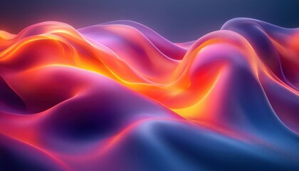 Obraz premium Abstract Fluid Dynamics Neon Wave Background