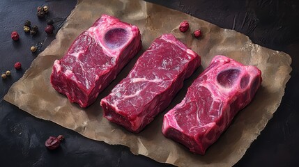 fresh pork meat isolated on transparent background