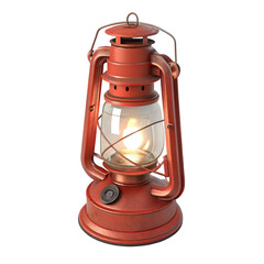 red emergency light isolated on transparent background