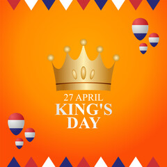 vector graphic of king's day ideal for king's day celebration.