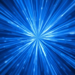 A radiant explosion of blue and white light with soft glowing edges, emanating ethereal energy from a central point in a mesmerizing effect