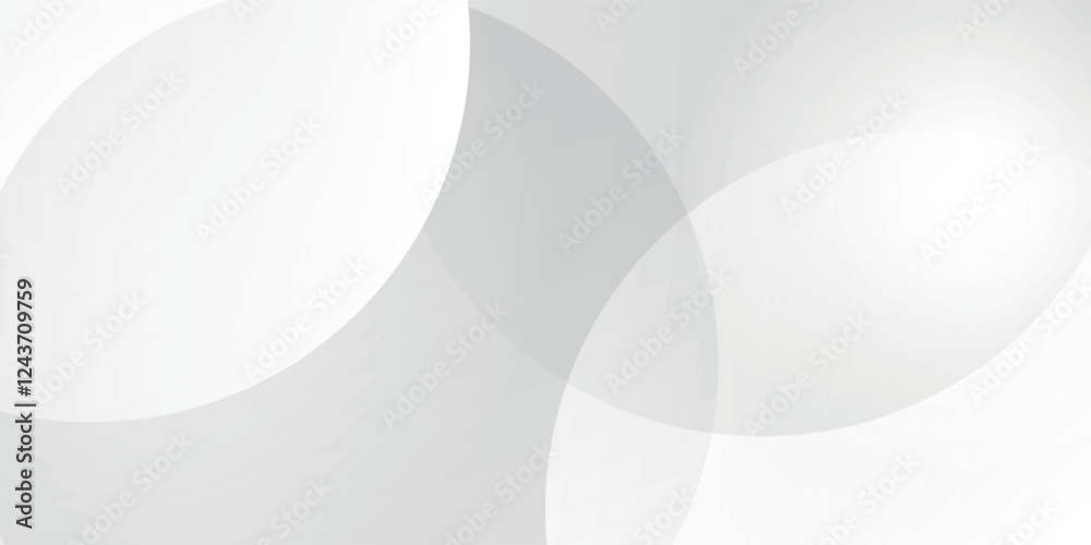 Wall mural abstract background with gray circle. white and grey abstract modern transparency circle presentatio